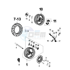 ELYSEO 100 FR drawing WHEELS