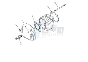 YA ZA JOG Z 50 drawing CYLINDER HEAD