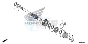 AFS1102SHC drawing KICK STARTER SPINDLE