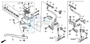 FES125 PANTHEON drawing FR. BRAKE MASTER CYLINDER (FES125)(FES150)