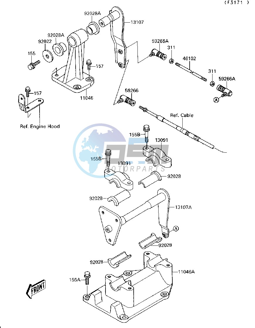 HANDLE POLE-- STEERING- -