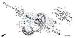 CRF150RC drawing REAR WHEEL