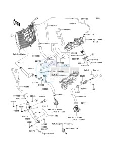 ZX 600 P [NINJA ZX-6R] (7F-8FA) P8F drawing WATER PIPE