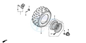 TRX250 TRX250 FOURTRAX drawing REAR WHEEL