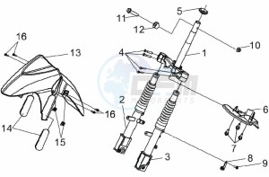 JET SPORT X R 50 drawing FRONT FORK/ FRONT FENDER