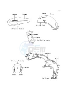 VERSYS_1000 KLZ1000ADF FR GB XX (EU ME A(FRICA) drawing Decals(Orange)