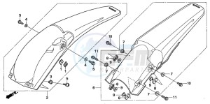 CRF250R drawing REAR FENDER