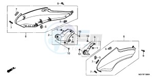 VFR800XD CrossRunner - VFR800X UK - (E) drawing SIDE COVER