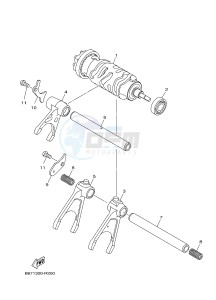 MTN1000 MTN-1000 MT-10 (B67E) drawing SHIFT CAM & FORK