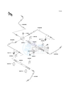 KAF 950 B [MULE 3010 DIESEL 4X4] (B1) [MULE 3010 DIESEL 4X4] drawing BRAKE PIPING