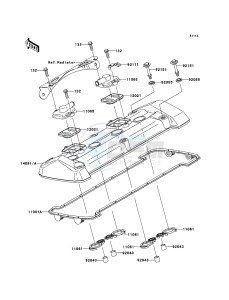 Z1000 ZR1000B9F FR GB XX (EU ME A(FRICA) drawing Cylinder Head Cover