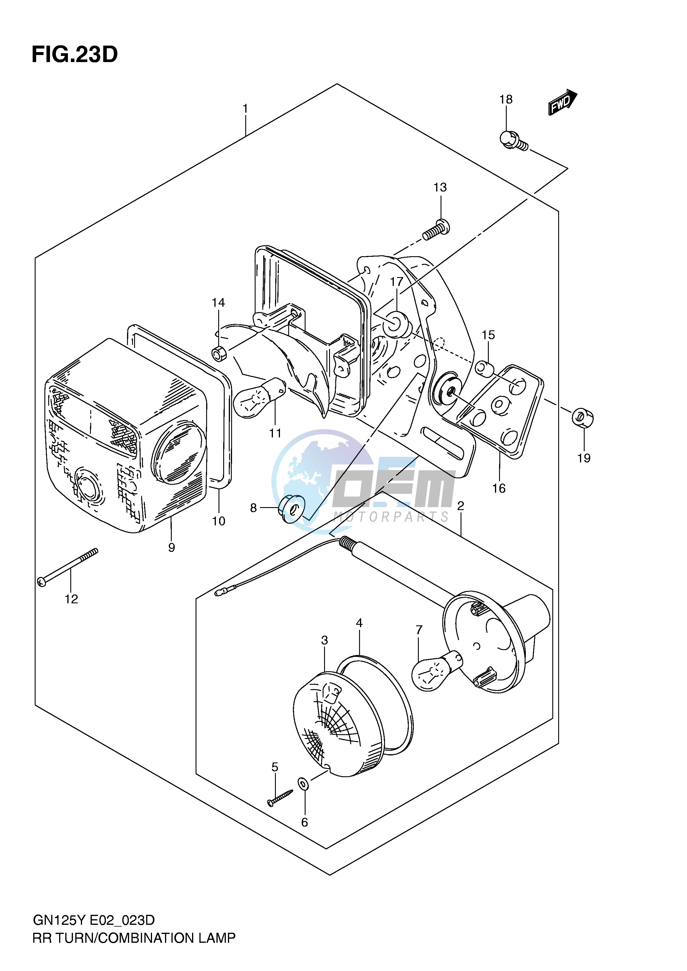 REAR COMBINATION LAMP (MODEL Y K1 E2,E4,E18,E21,E22,E71)