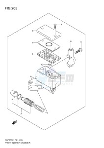 GSF650 (E21) Bandit drawing FRONT MASTER CYLINDER (GSF650L1 E21)