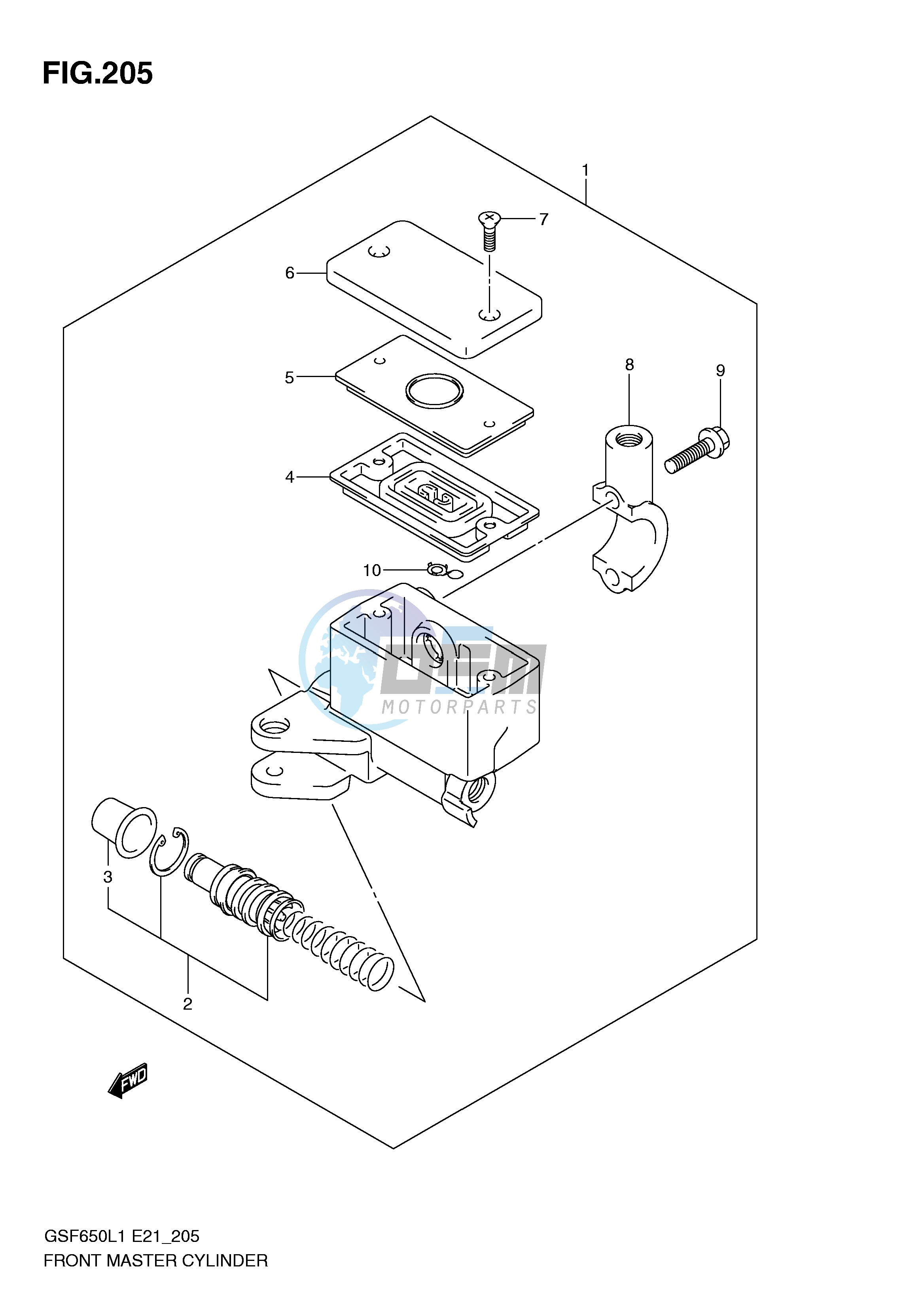 FRONT MASTER CYLINDER (GSF650L1 E21)