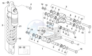 MXV 450 Cross drawing Rear Shock absorber