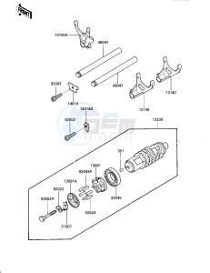 ZG 1200 B [VOYAGER XII] (B1-B5) [VOYAGER XII] drawing CHANGE DRUM_SHIFT FORK