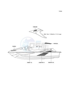 JT 1200 D [STX-12F] (D6F-D7F) D7F drawing DECALS-- BLUE- --- D7F- --- US- -