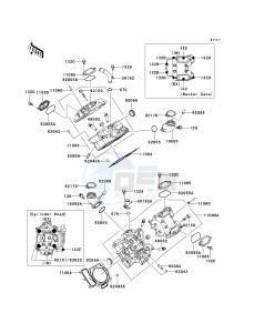 KVF 650 B [PRAIRIE 650 4X4 ADVANTAGE CLASSIC] (B2) [PRAIRIE 650 4X4 ADVANTAGE CLASSIC] drawing CYLINDER HEAD