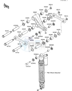 KX 250 G [KX250] (G1-G3) [KX250] drawing REAR SUSPENSION