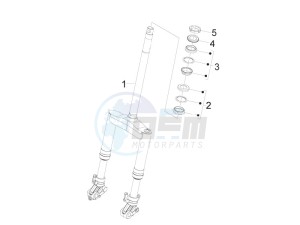 Stalker 50 drawing Fork steering tube - Steering bearing unit