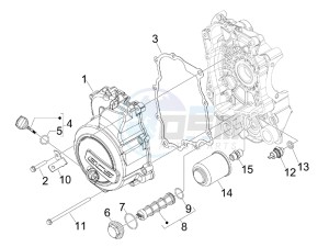 Nexus 125 ie e3 drawing Flywheel magneto cover - Oil filter