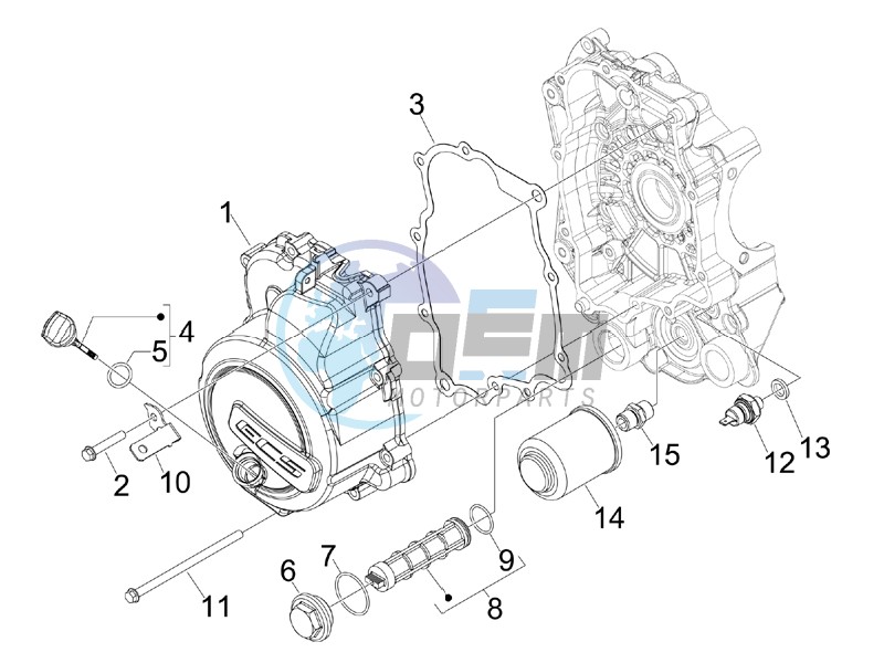 Flywheel magneto cover - Oil filter