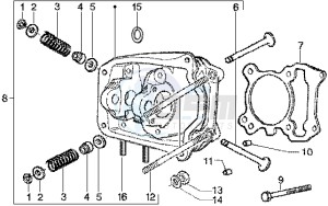 ET4 150 Leader drawing Cylinder head - valves