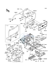 MULE_600 KAF400BBF EU drawing Guards/Cab Frame