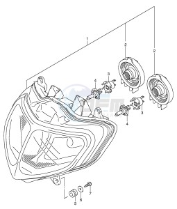 GSX-R600 (E2) drawing HEADLAMP (MODEL K1 E24)