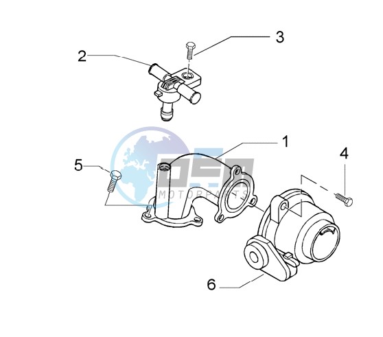 Union pipe-throttle bodyinjector