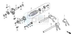 CBF1000S drawing GEARSHIFT DRUM