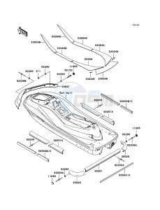 JET SKI ULTRA 300X JT1500HCF EU drawing Pads