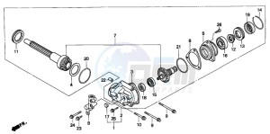 TRX300 FOURTRAX 300 drawing SIDE GEAR CASE