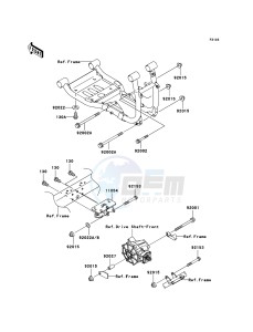 MULE 3010 TRANS 4x4 DIESEL KAF950C7F EU drawing Engine Mount