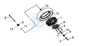 MIO 50 L5-L6 drawing FRONT WHEEL / BRAKE DISC