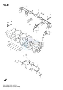 GSX-R600 (E3) drawing THROTTLE BODY HOSE JOINT (GSX-R600L1 E3)