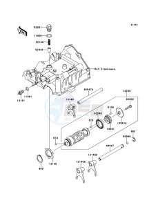 NINJA_250R EX250K9F GB XX (EU ME A(FRICA) drawing Gear Change Drum/Shift Fork(s)