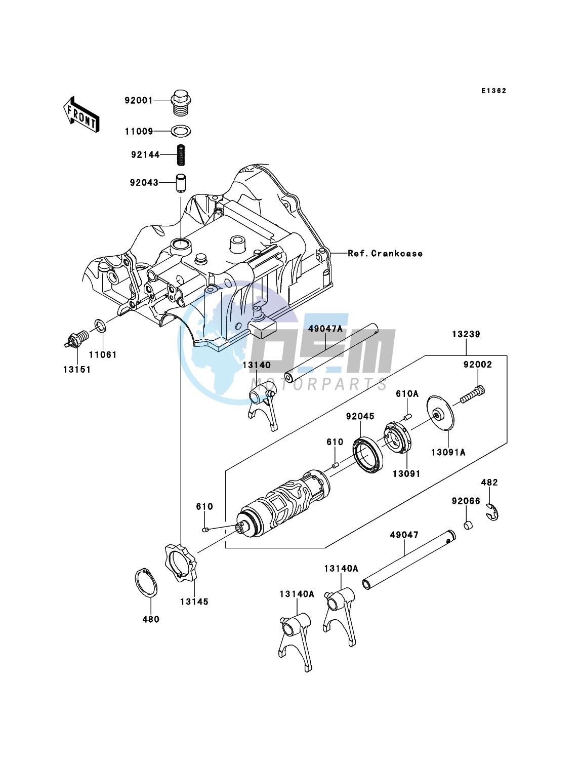 Gear Change Drum/Shift Fork(s)