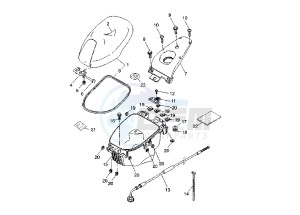 YQ AEROX 50 drawing SEAT- CARRIER