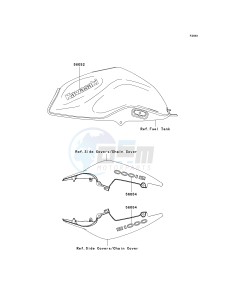 ZR 1000 B [Z1000 EUROPEAN] (B7F-B9F) B7F drawing DECALS-- BLACK- --- BLUE- --- B7F- -