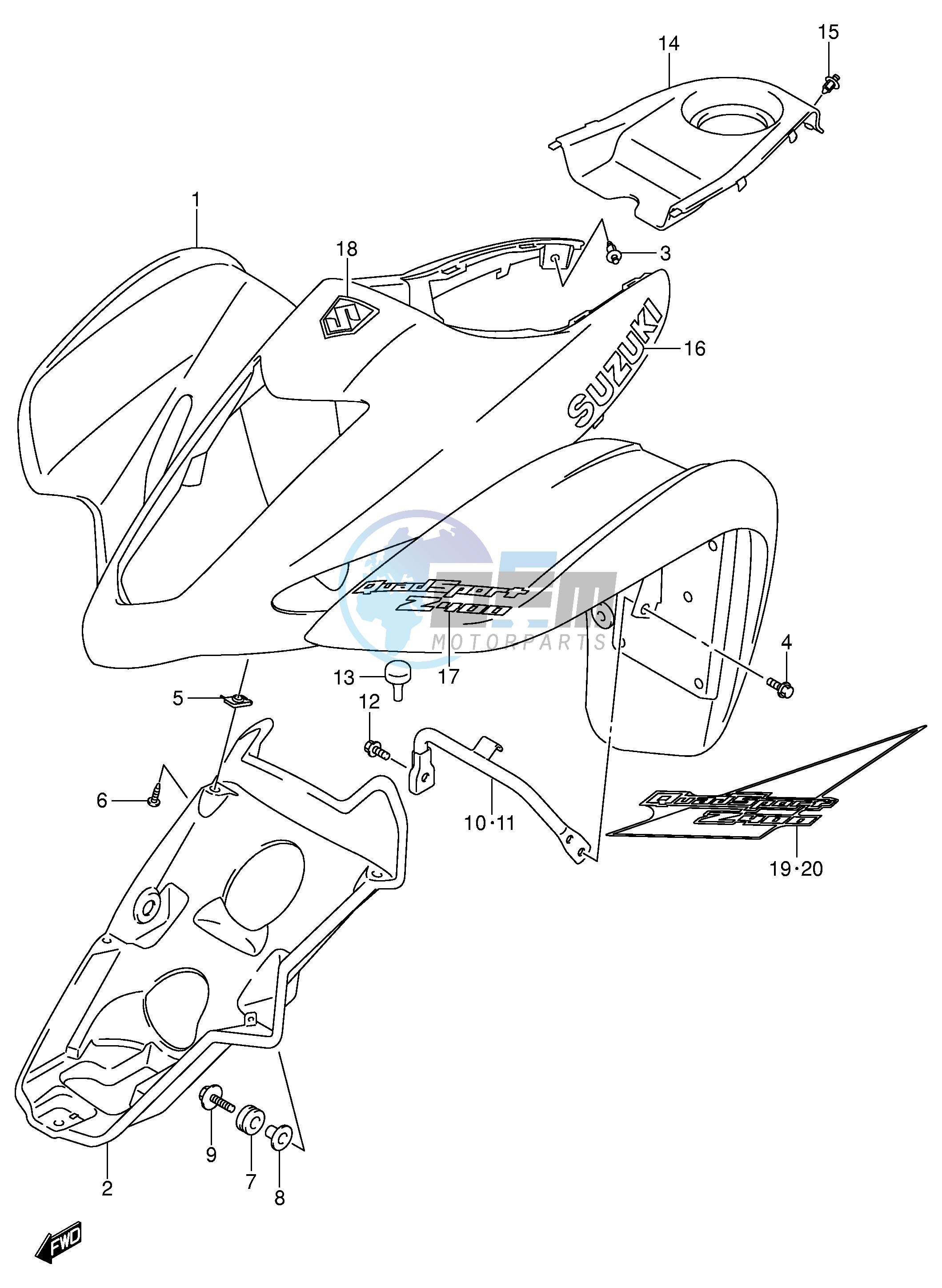 FRONT FENDER (MODEL K3 K4)