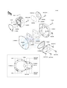 EJ 650 A [W650] (A2-A4 A4 CAN ONLY) W650 drawing RIGHT ENGINE COVER-- S- -