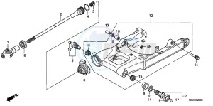 ST1300AE Pan Europoean - ST1300 UK - (E) drawing SWINGARM