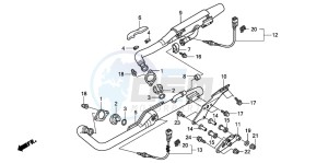 VT750CA drawing EXHAUST MUFFLER