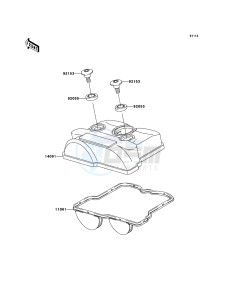 KX250F KX250YBF EU drawing Cylinder Head Cover