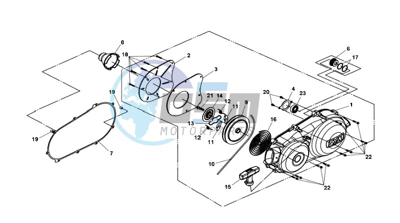 CRANKCASE COVER LEFT