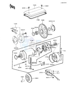 KZ 1100 L [LTD SHAFT] (L1) [LTD SHAFT] drawing STARTER MOTOR_STARTER CLUTCH