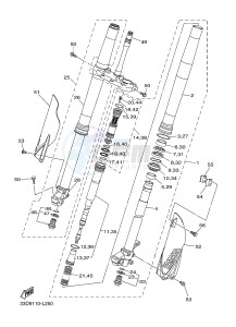 YZ450F (33DD 33DE 33DF 33DG) drawing FRONT FORK