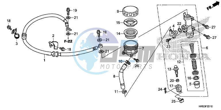 REAR BRAKE MASTER CYLINDER