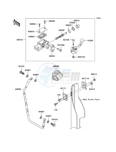 KX250F KX250-N2 EU drawing Front Master Cylinder